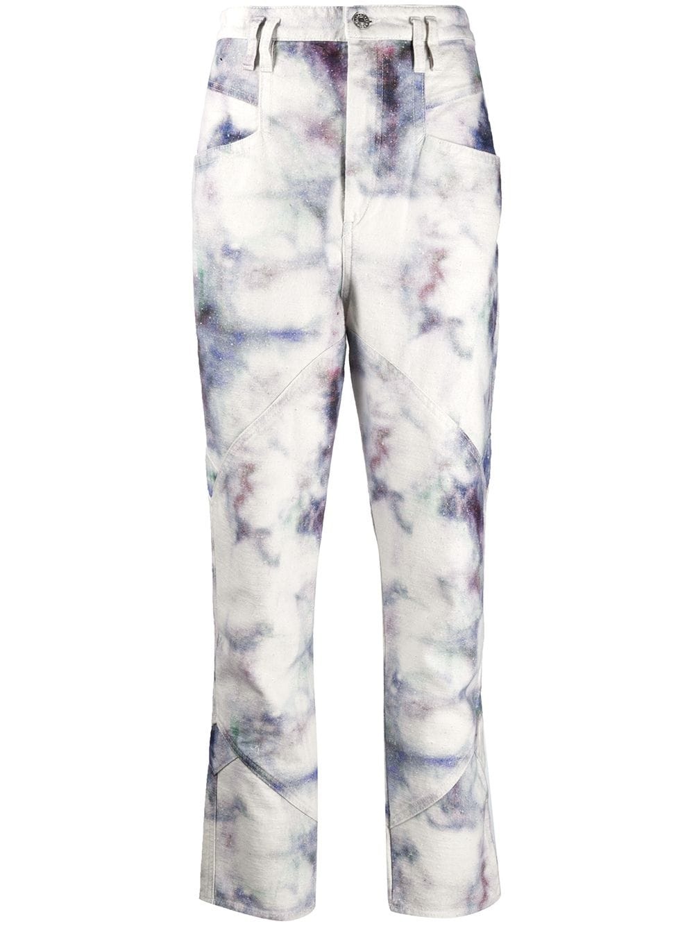 Eloise high-rise tie-dye jeans - 1