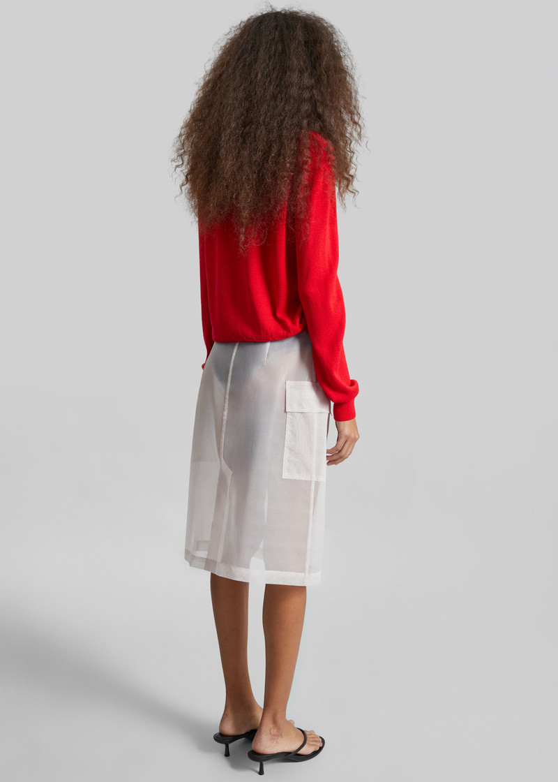Mahim Superfine Wool Cardigan - Red 7