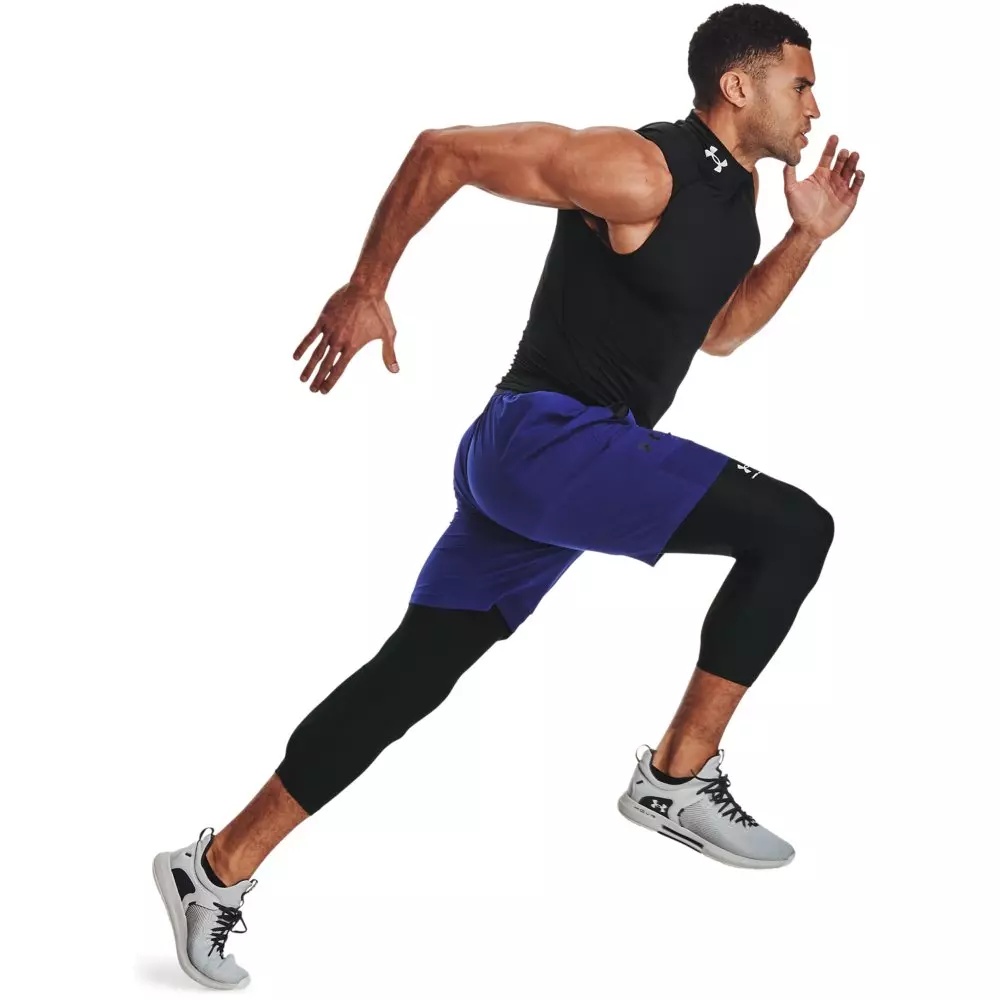 Men's Black HeatGearÂ® Armour Â¾ Leggings - 6