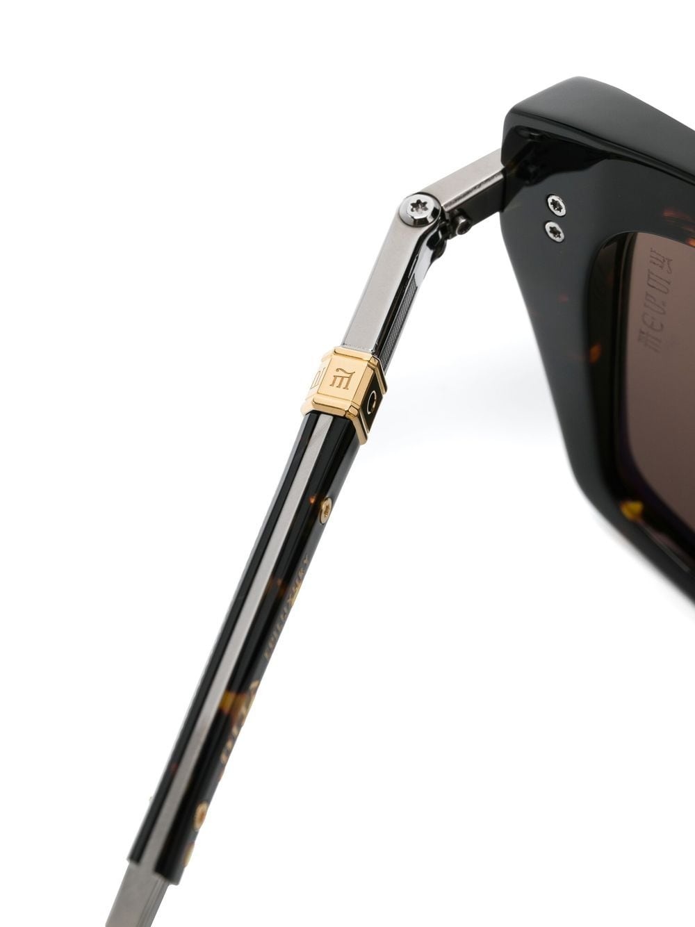 tortoiseshell-effect square sunglasses - 4