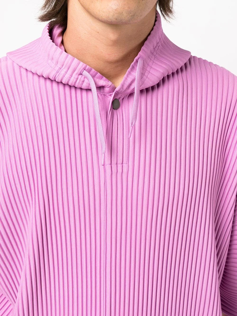 pleated pullover hoodie - 5