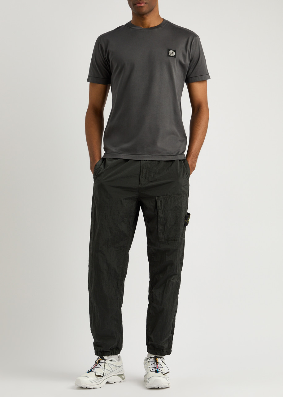 Stone Island Logo Cotton T-shirt - 4