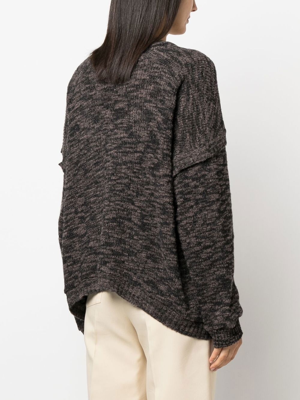 embroidered-detail knit cardigan - 4