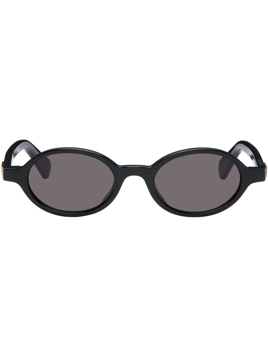 Black Classic Oval Sunglasses - 1