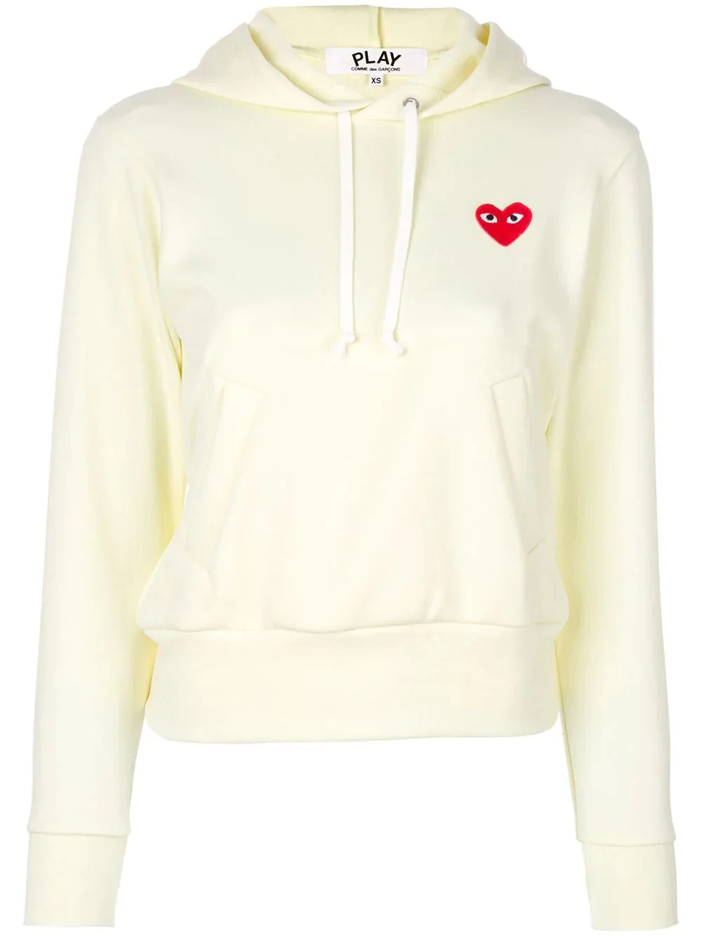 heart-patch long-sleeve hoodie - 1