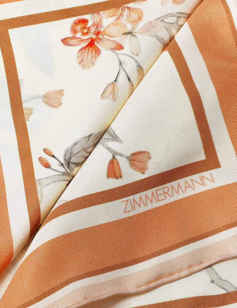 PRINTED SILK SQUARE 90 5