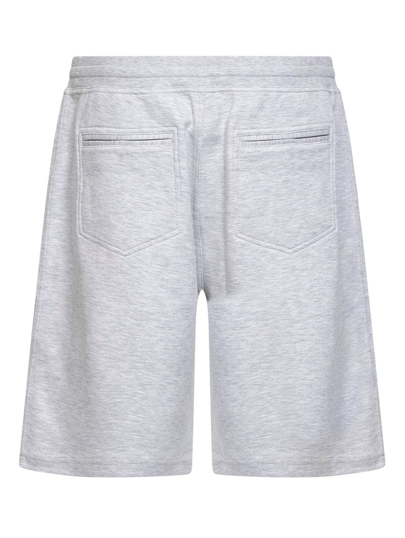 Brunello Cucinelli Pearl grey double fleece Bermuda shorts outlook