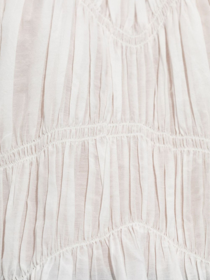 smocked-panel ruffled top 5