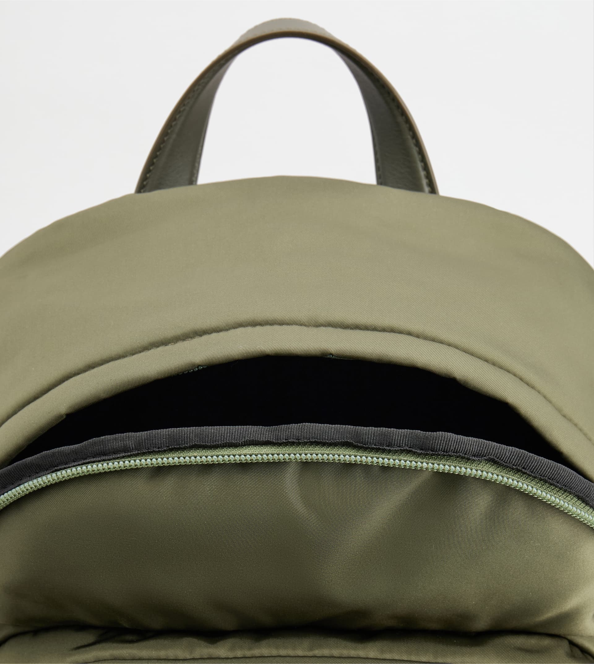 BACKPACK IN FABRIC AND LEATHER MEDIUM - GREEN - 4