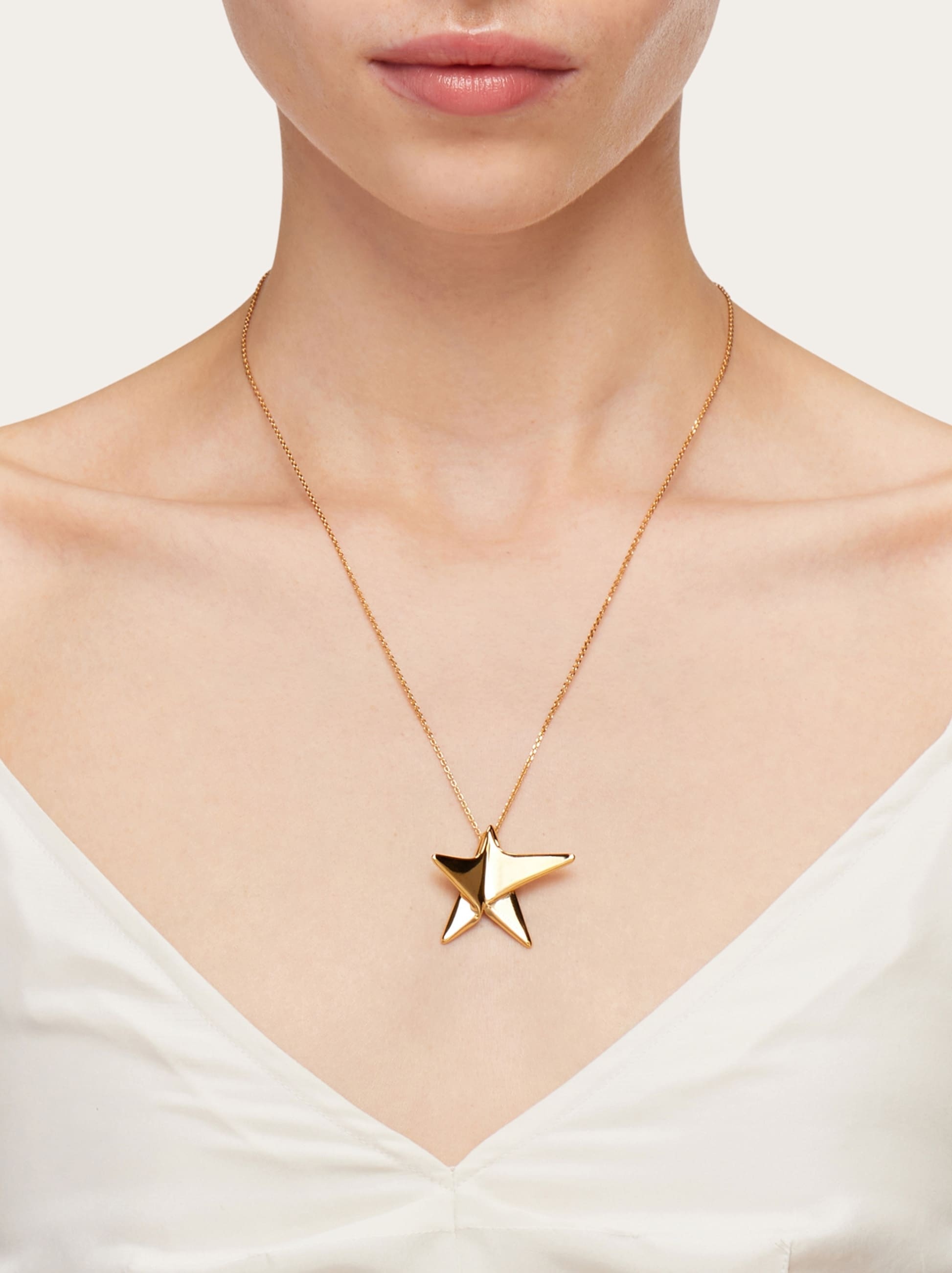 ネックレス・ペンダント FERRAGAMO FW25 NECKLACE WITH PENDANT (770481 760706001) Gancini necklace with pendant and crystals - Women | Ferragamo