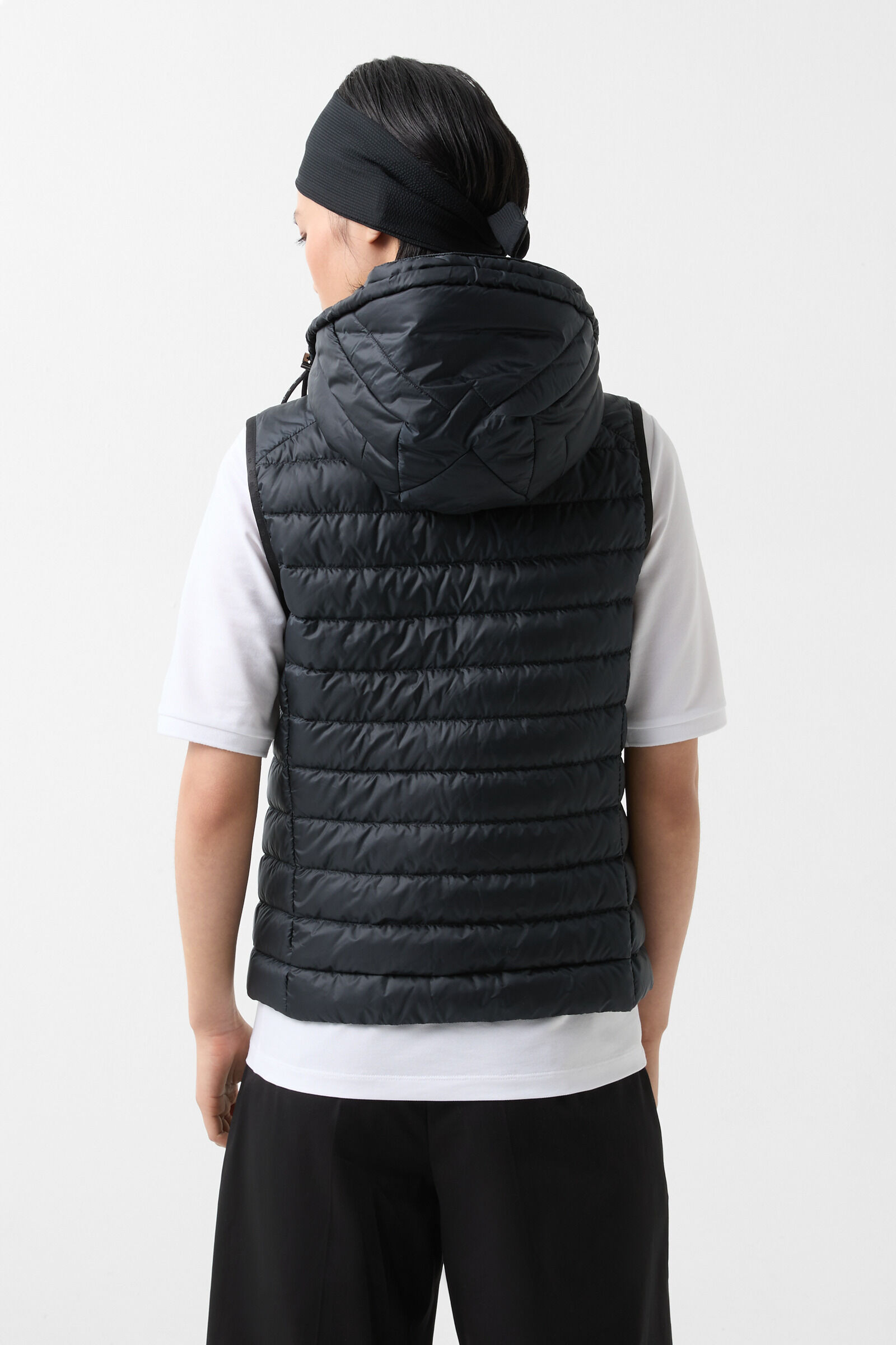 Florisa lightweight down vest in Black - 3