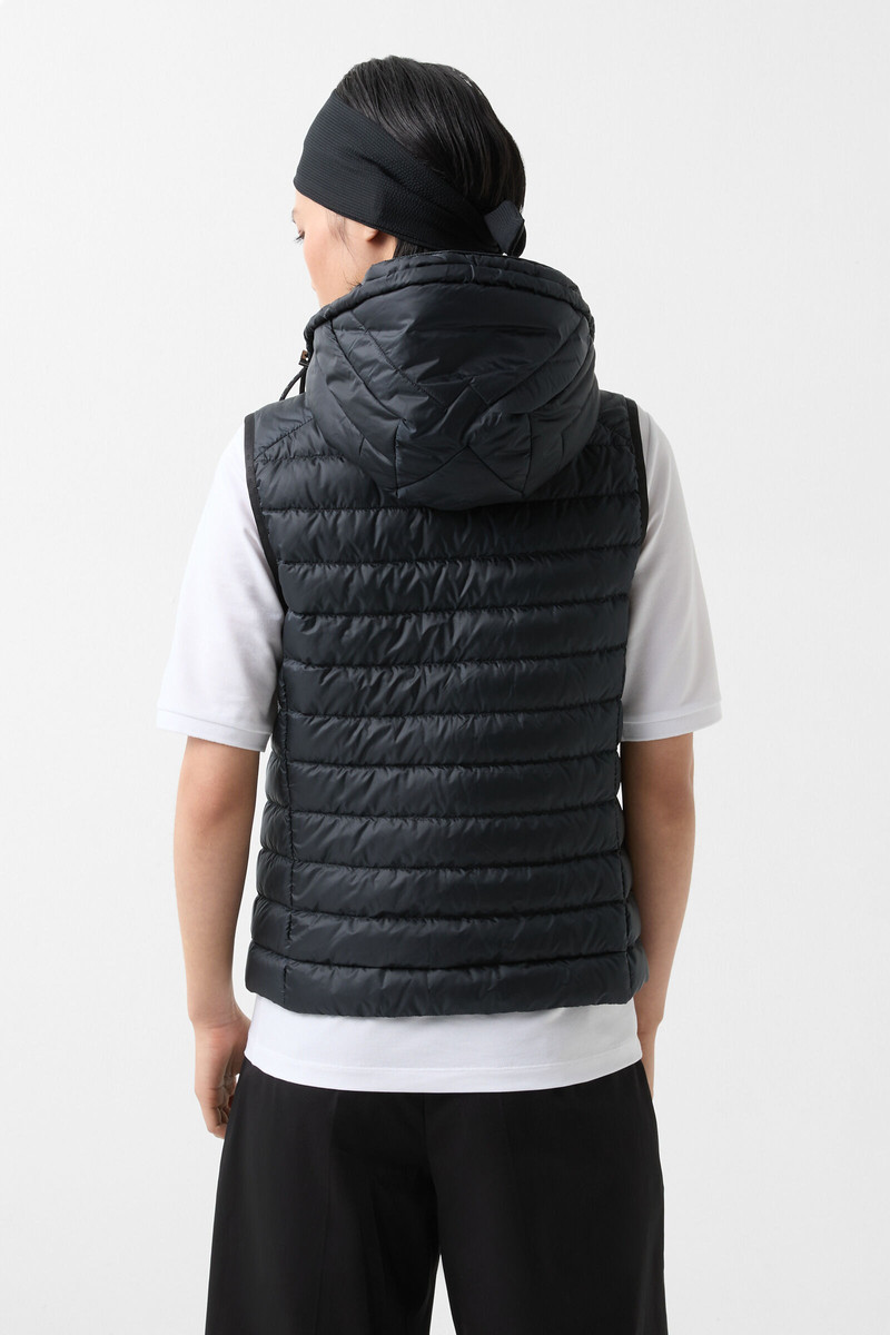 Florisa lightweight down vest in Black 3