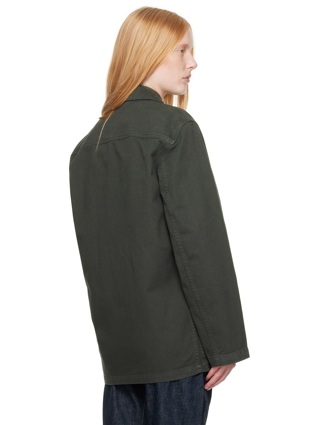Navy Workwear Denim Blazer - 3
