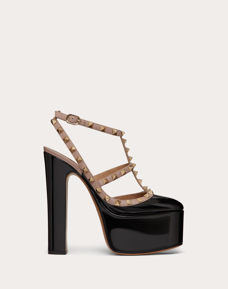 ROCKSTUD PLATFORM PUMP IN PATENT LEATHER 155 MM 1