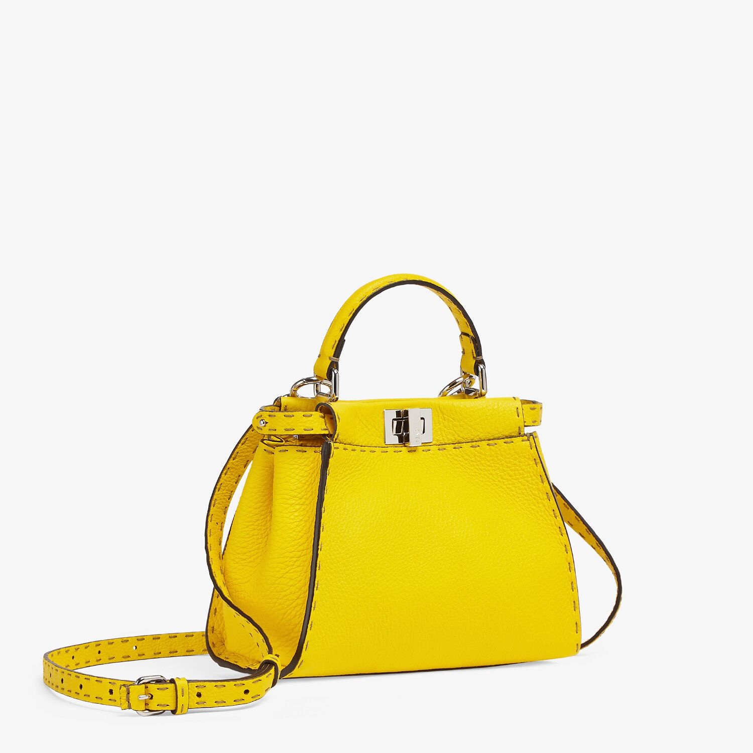 Yellow Cuoio Romano leather bag - 2