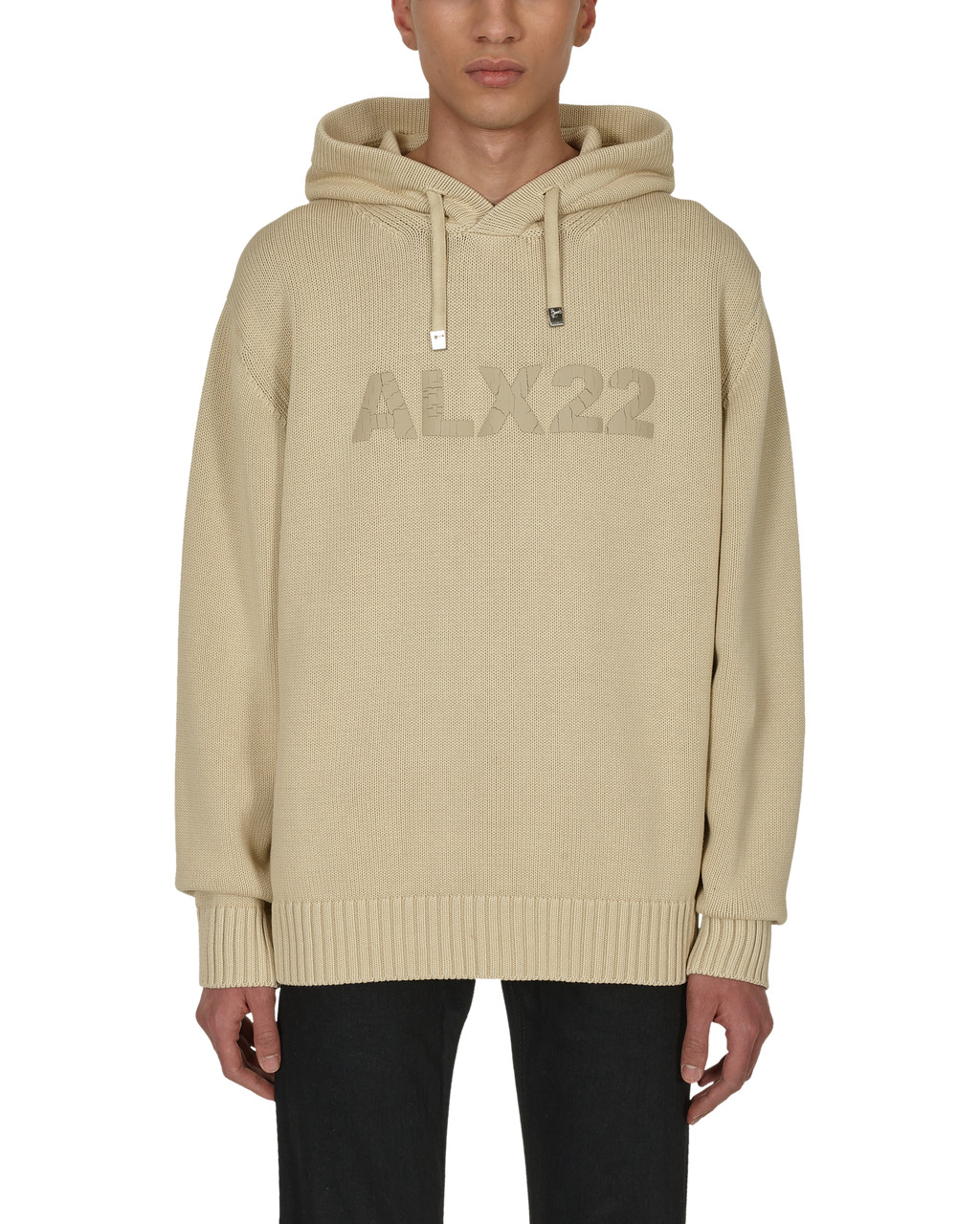 TREATED LOGO KNIT HOODED SWEATER - 9