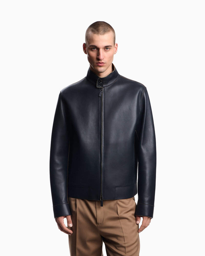 EMPORIO ARMANI ICON GLOVE-QUALITY NAPPA-LAMBSKIN BLOUSON outlook