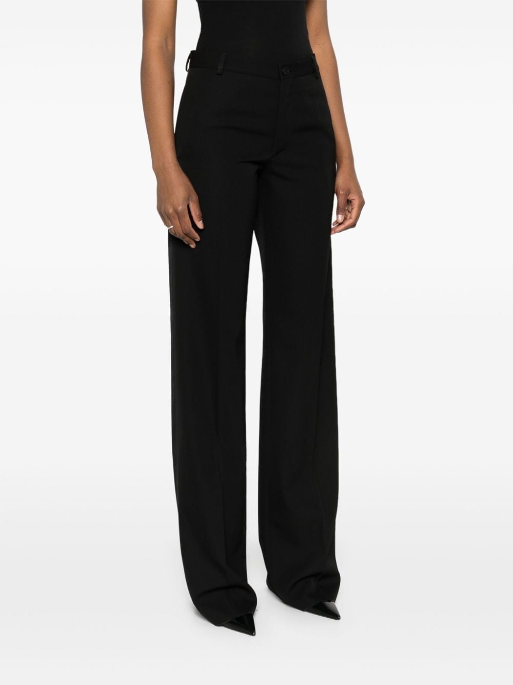 straight-leg tailored wool trousers - 3