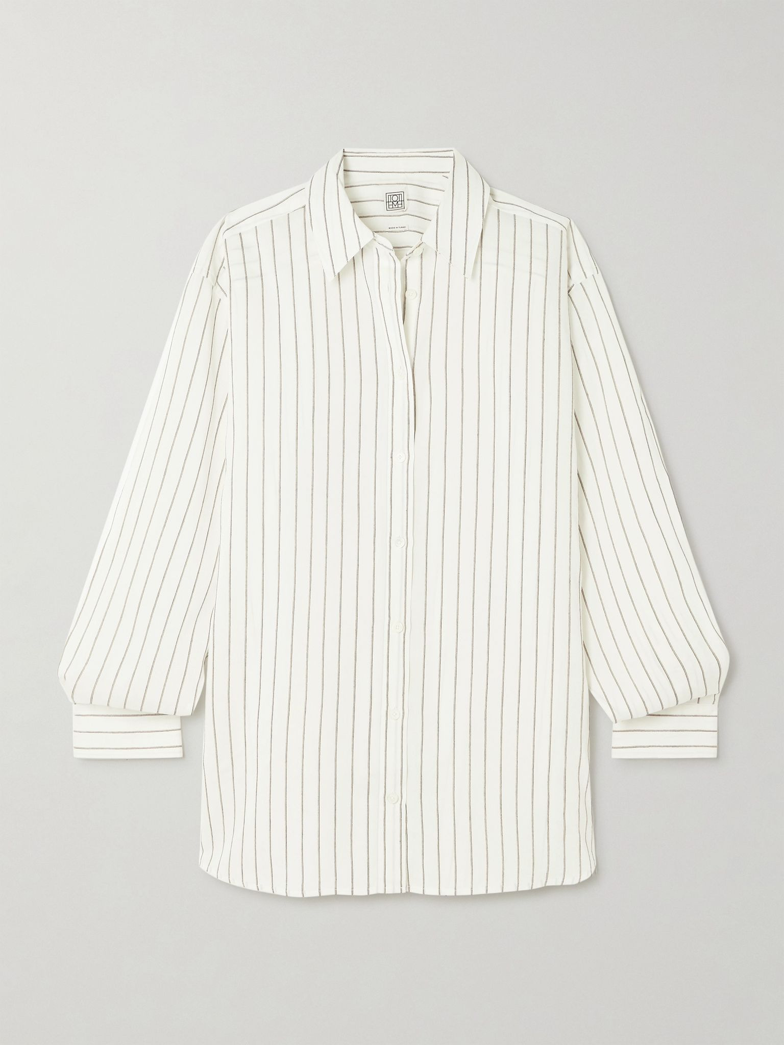 Striped voile shirt White - 1