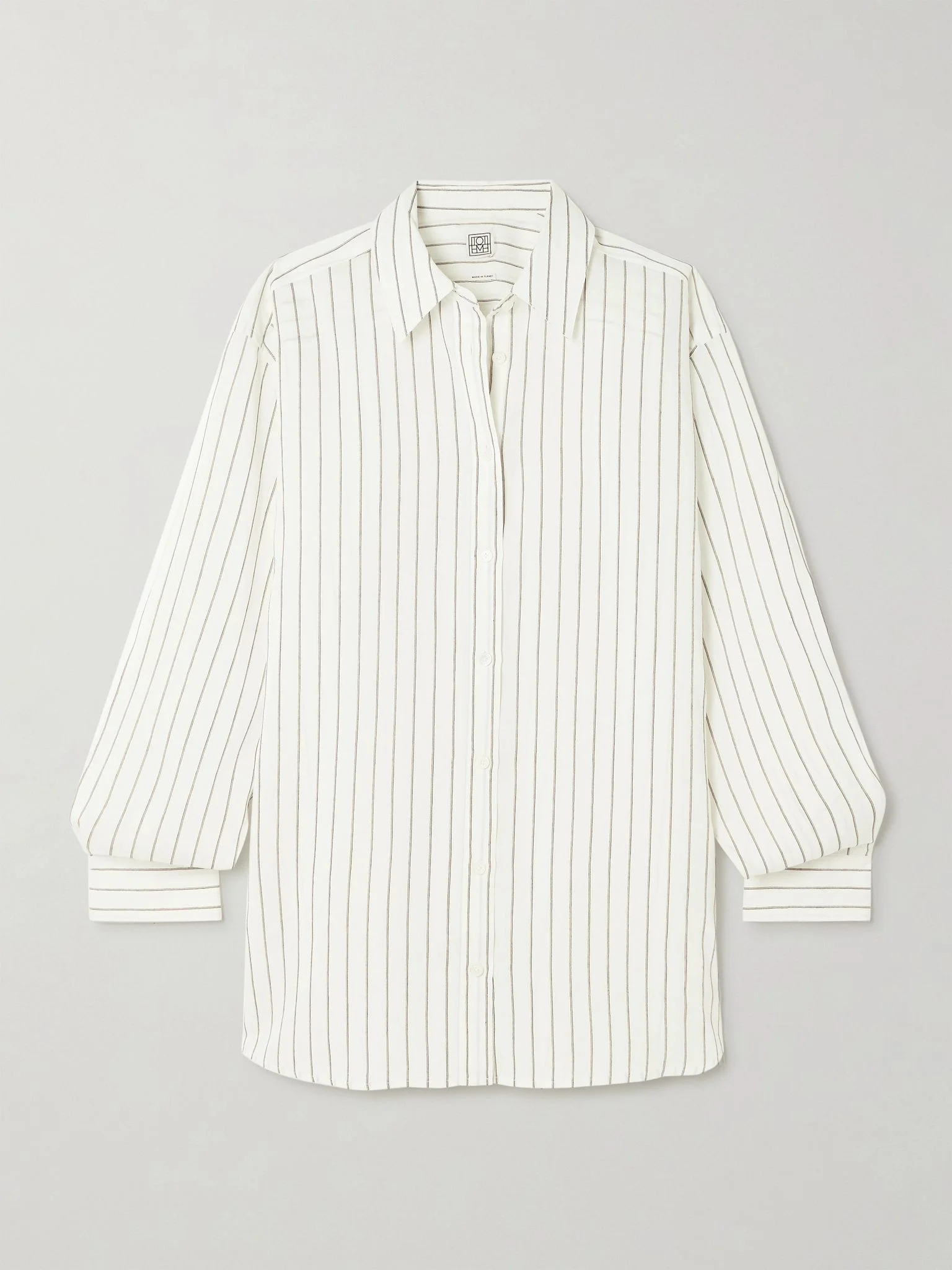 Striped voile shirt White - 1