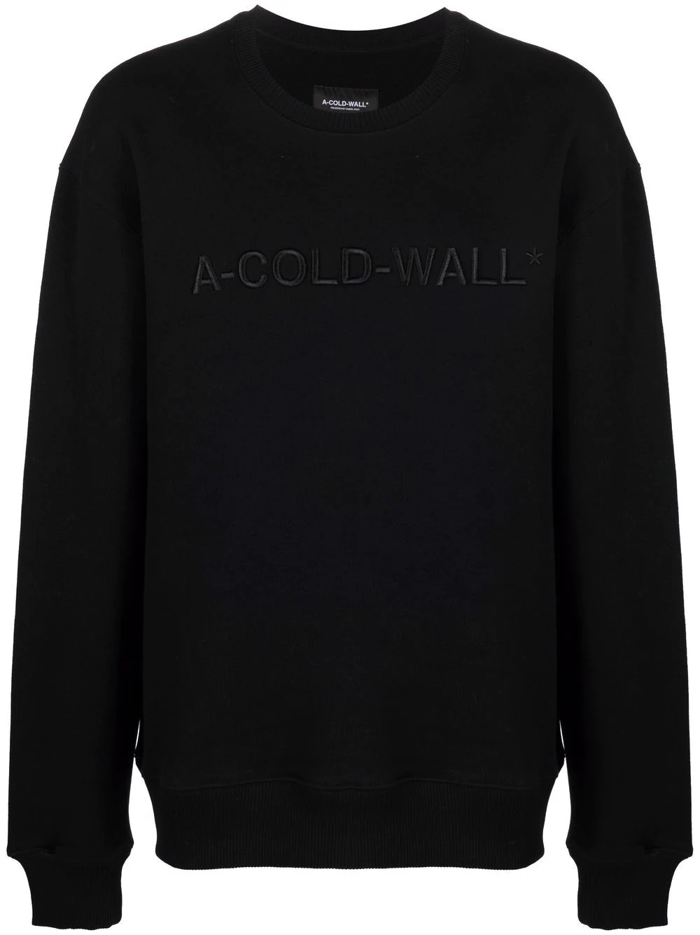 logo-embroidered cotton sweatshirt - 1