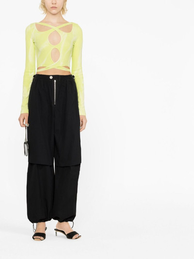 Dion Lee cut-out detail long-sleeve top outlook