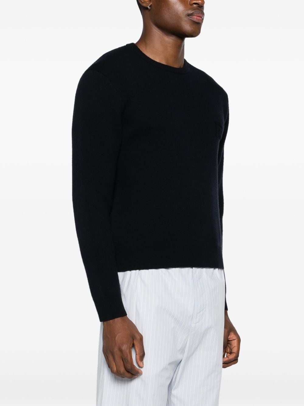 motif-embroidered wool jumper - 4