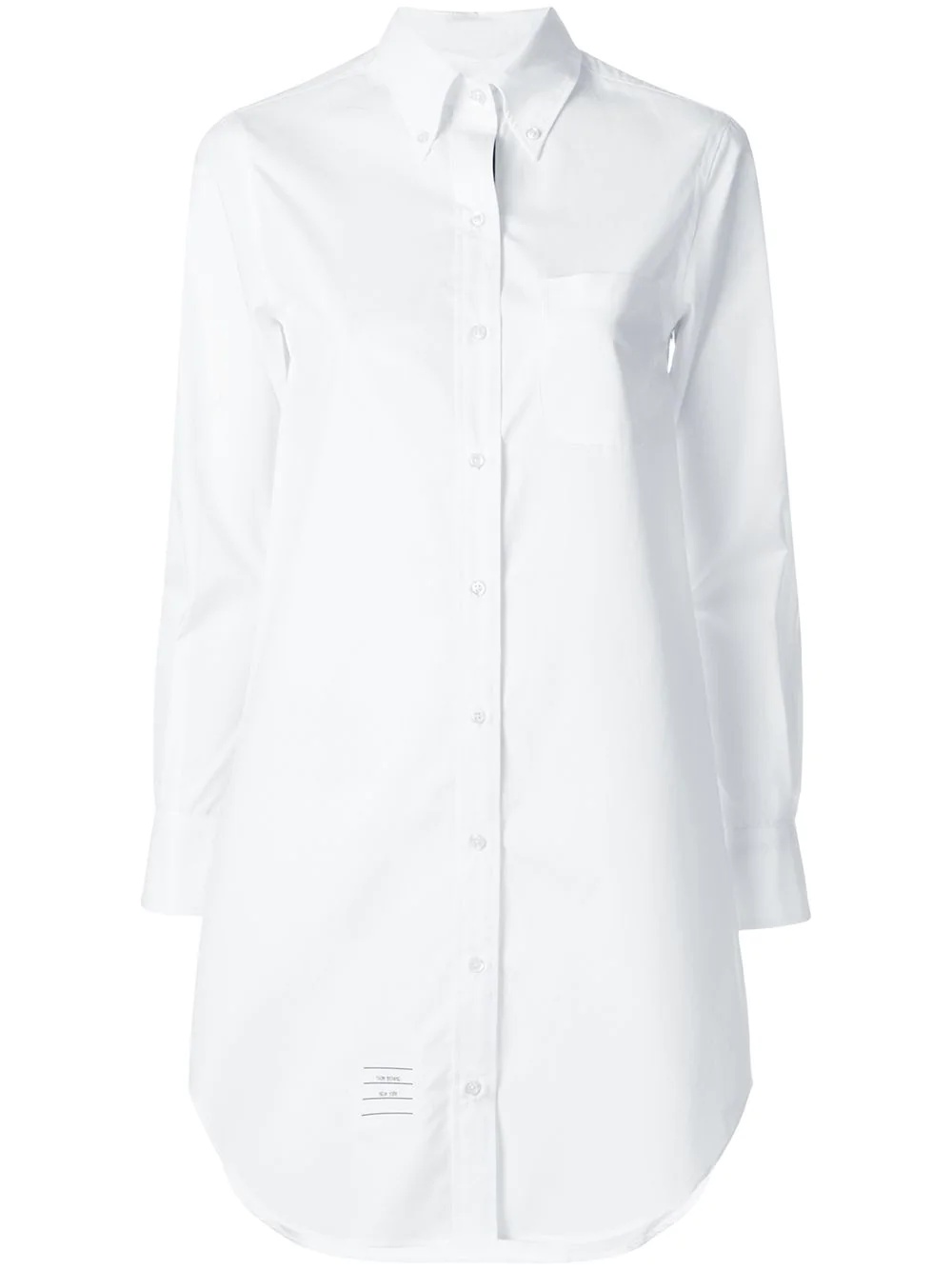 elongated button-down shirt - 1