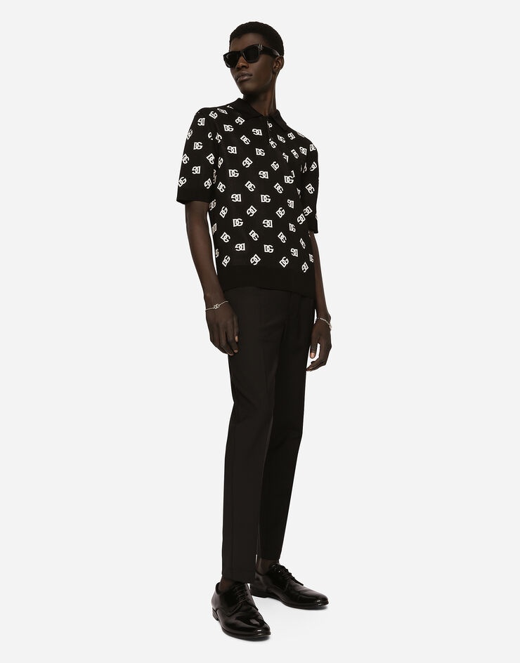 Stretch cotton pants with DG embroidery - 5