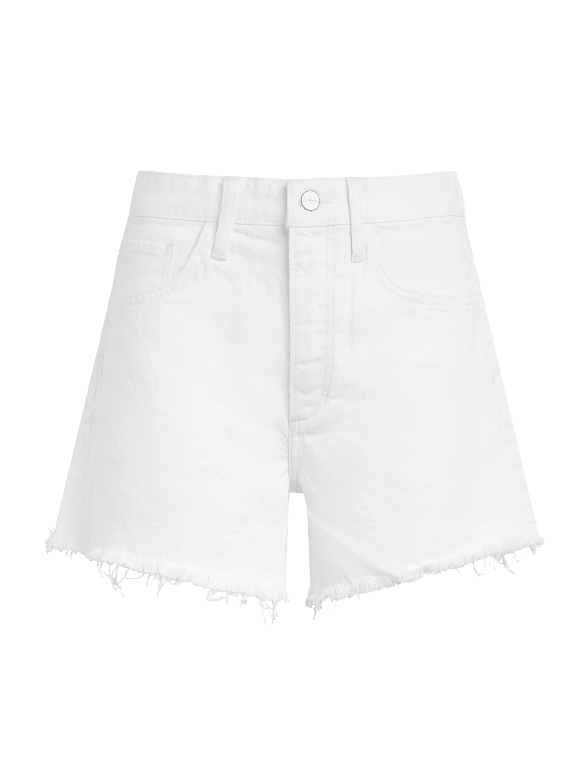 Women's The Jessie Relaxed Frayed Shorts - White - 1