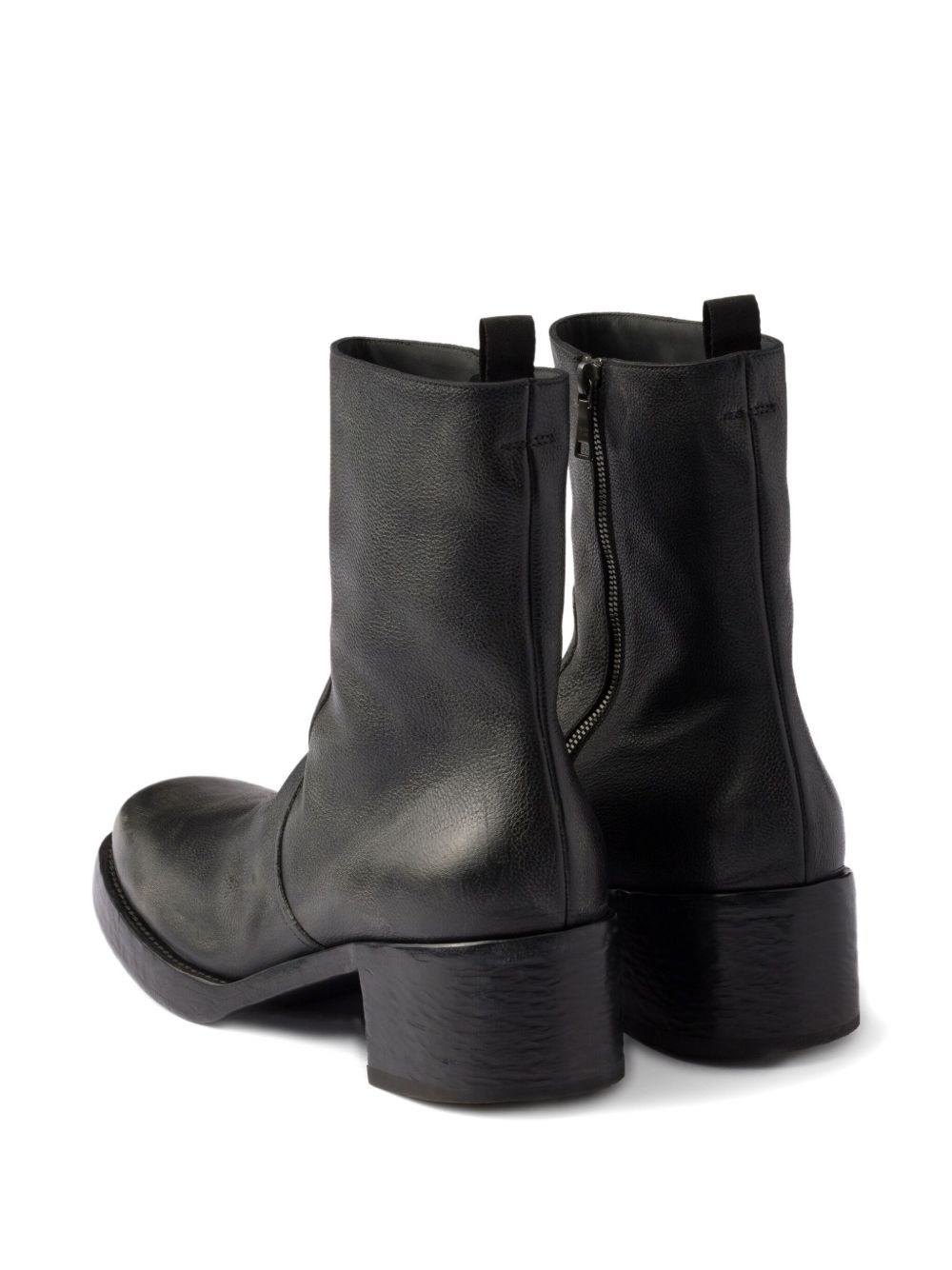 zipped block-heel boots - 3