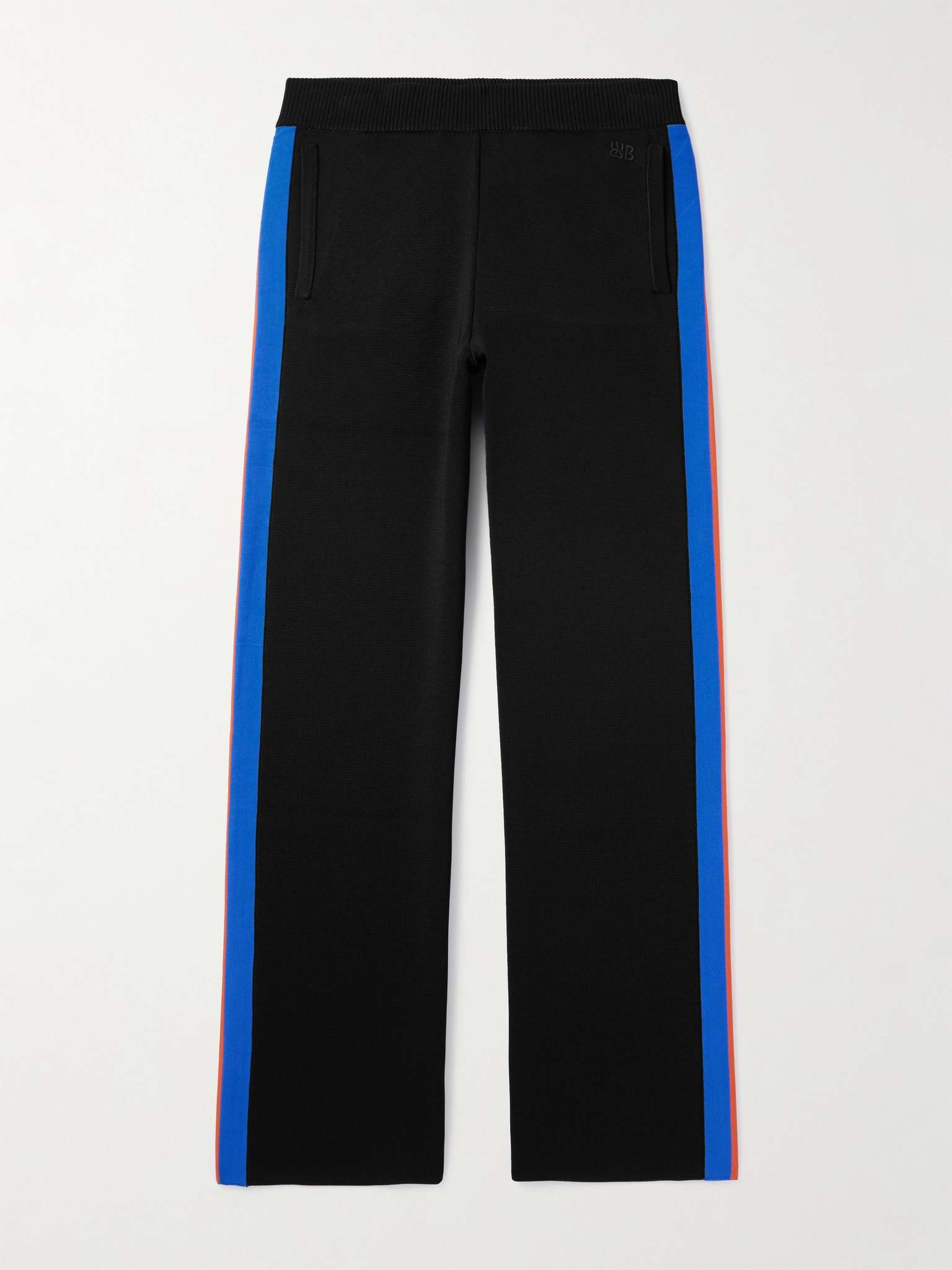 Tide Straight-Leg Striped Knitted Track Pants - 1