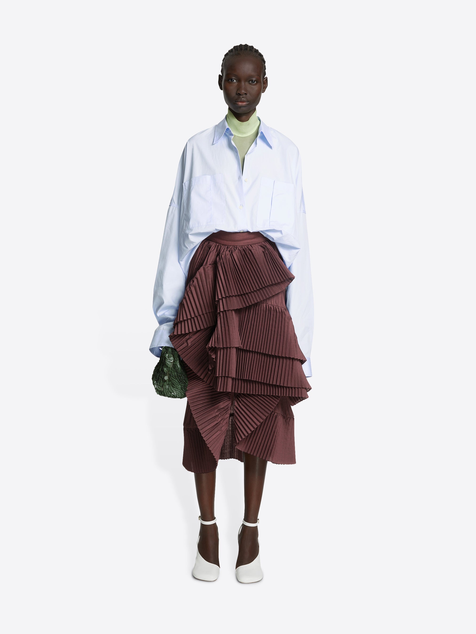 DRAPED PLEATED SKIRT - 2