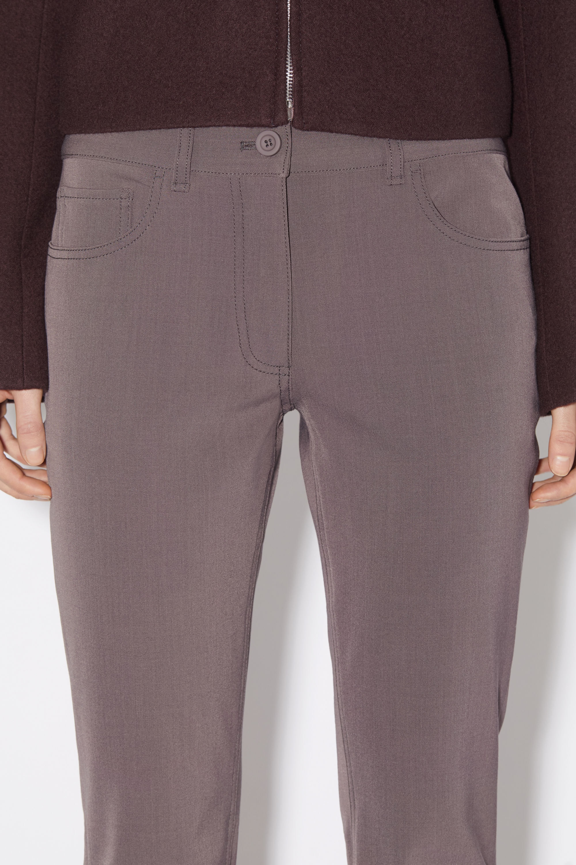 Wool blend trousers - Dove purple - 5