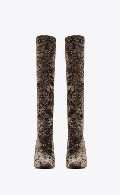 SAINT LAURENT talia boots in velvet outlook