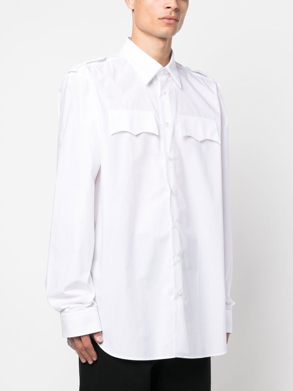 Raf Simons Uniform long-sleeved cotton shirt | REVERSIBLE