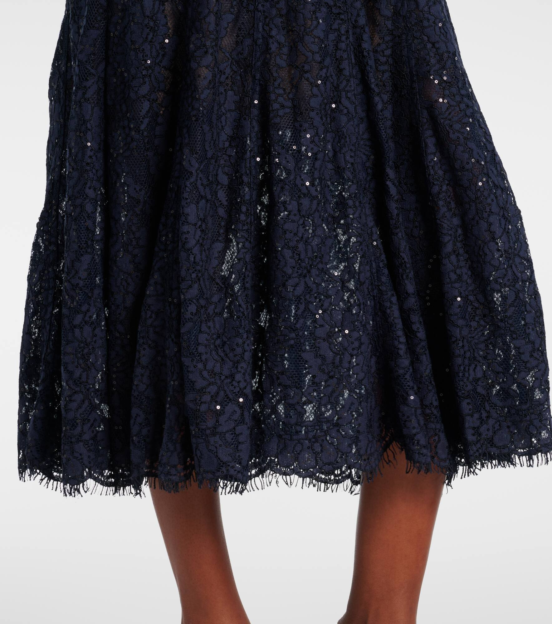 Embellished lace midi dress - 5