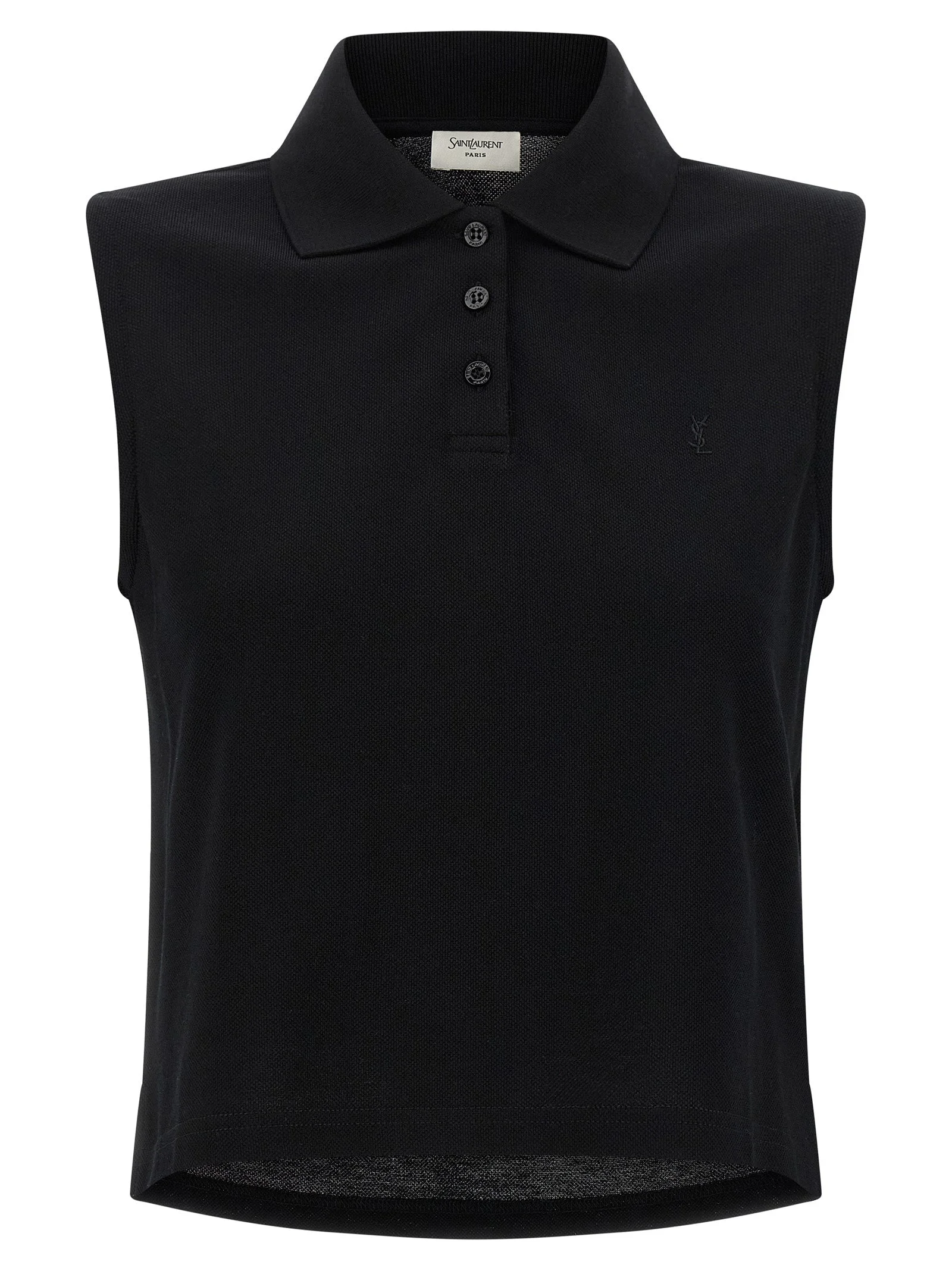Saint Laurent Women 'Cassandre' Embroidered Polo Shirt - 1