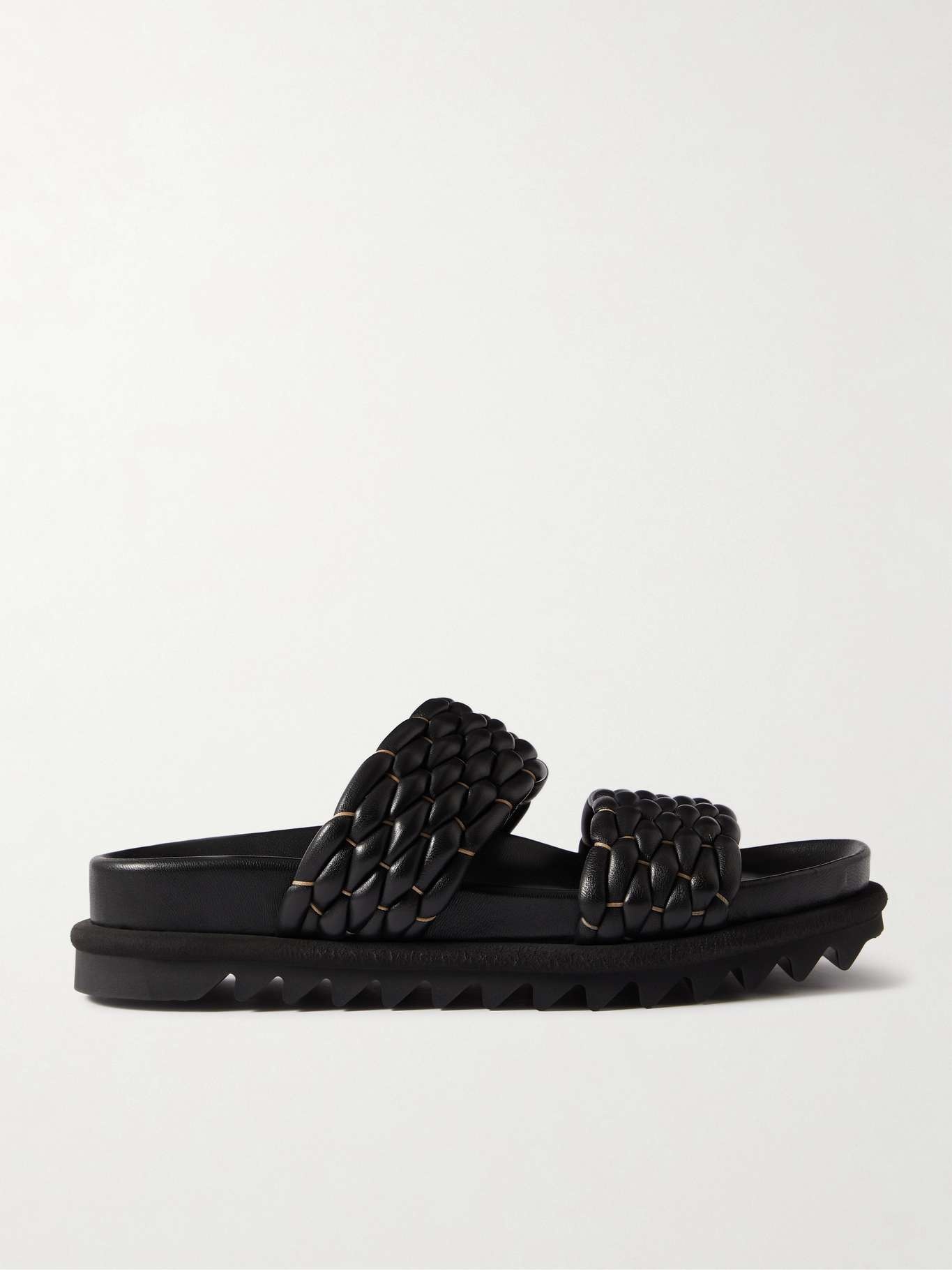 Braided leather sandals - 1
