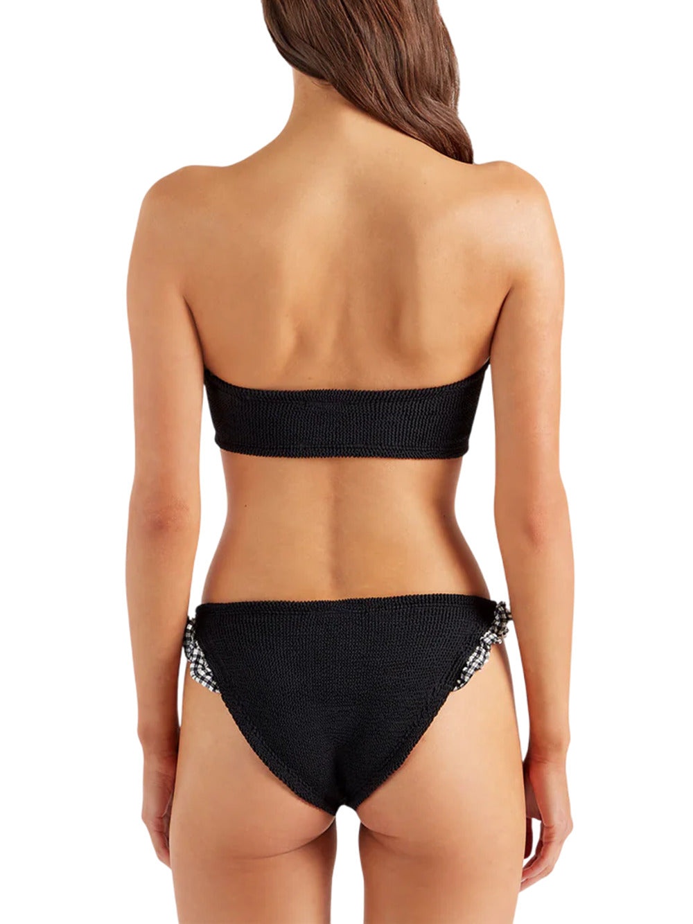 Black Check Jean Bikini - 3