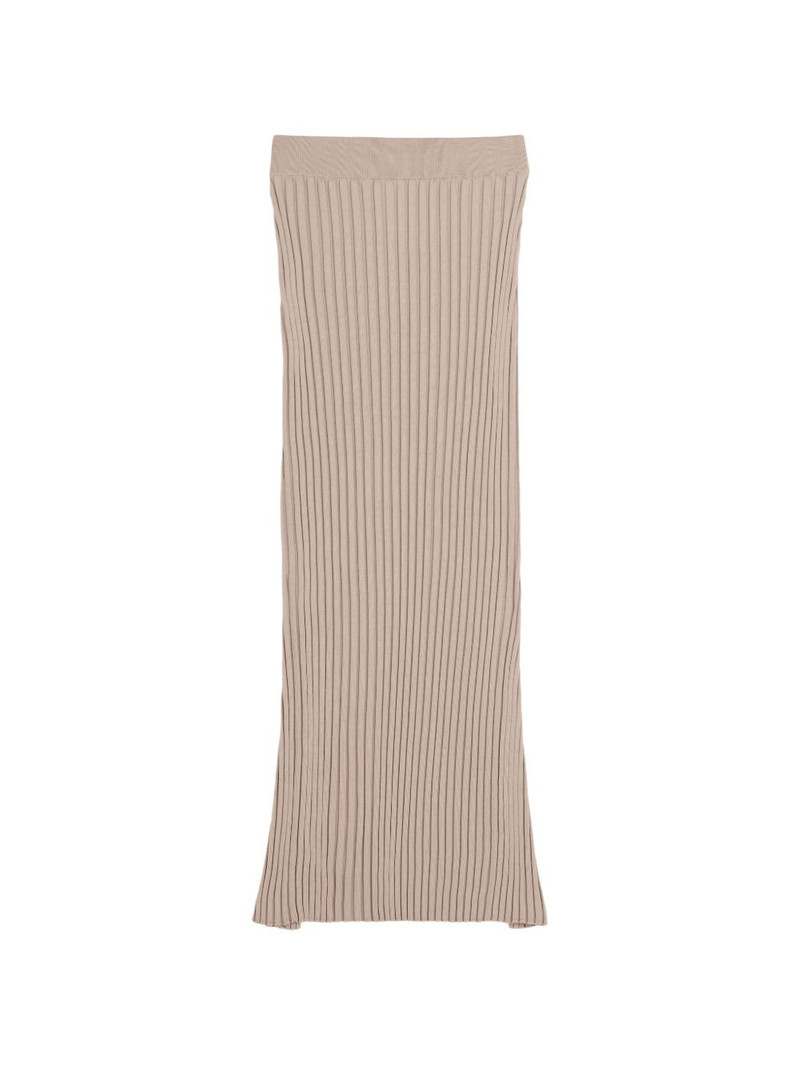 ribbed-knit midi skirt 1