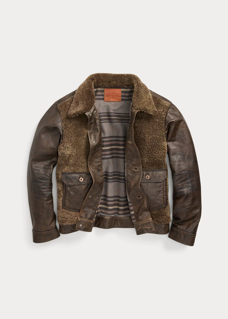 Shearling-Paneled Leather Jacket 3