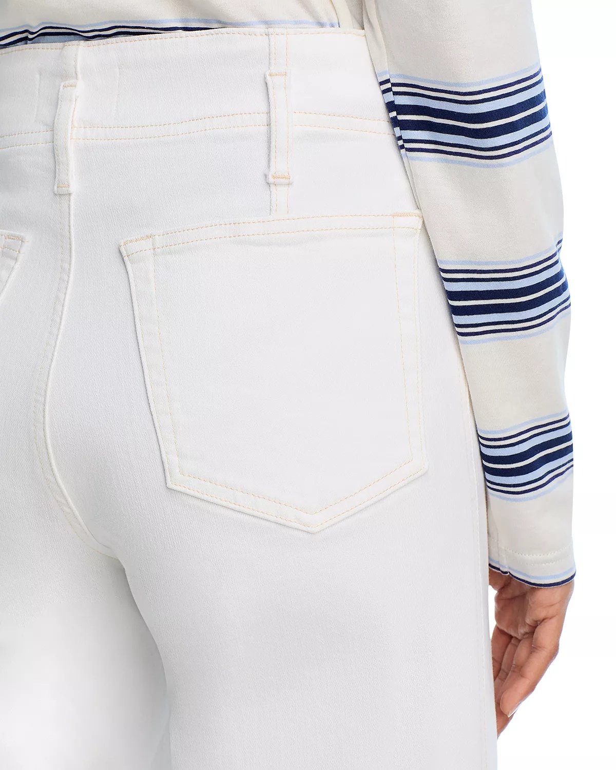 The Seamed High Rise Wide Leg Jeans in Au Natural Clean - 5