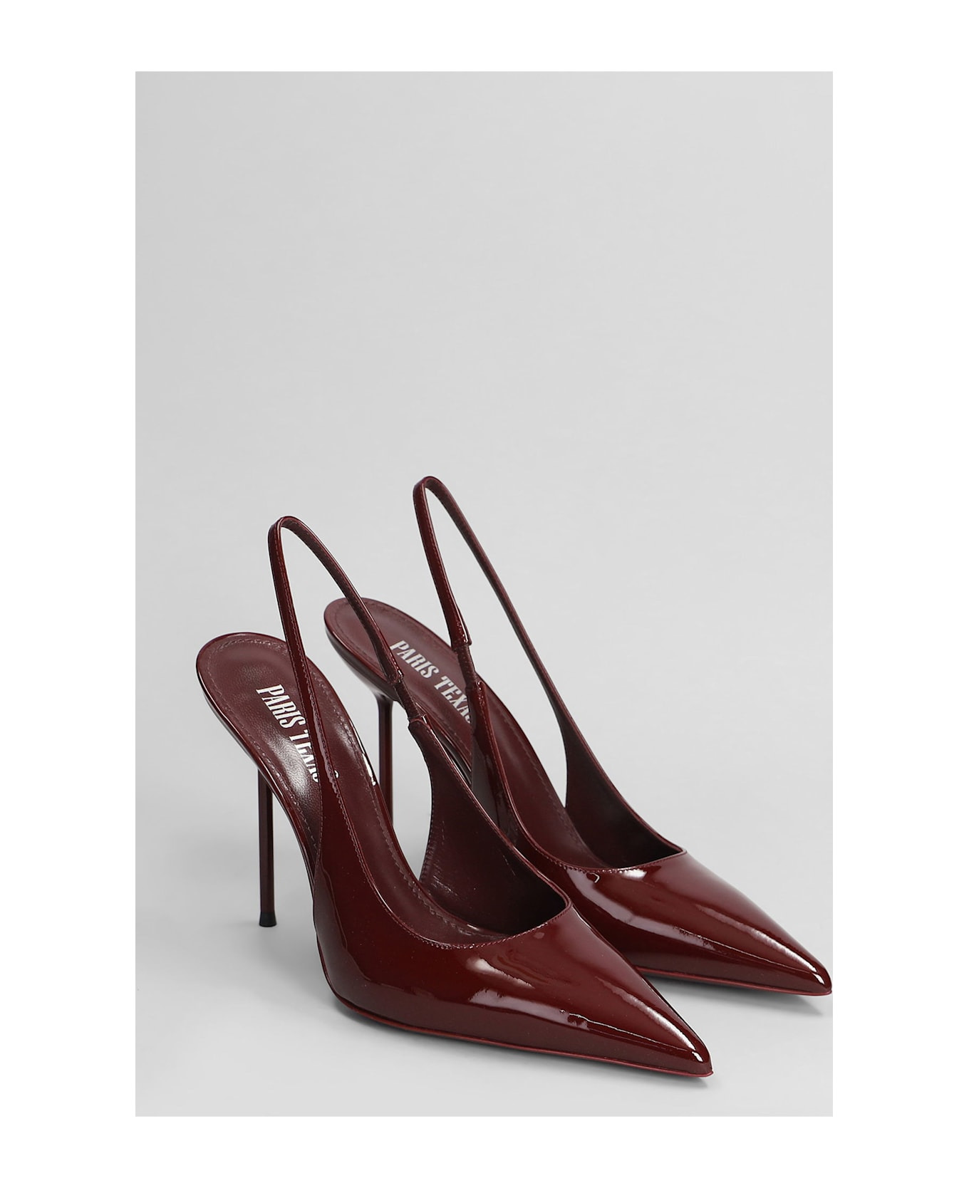 Lidia Slingback Pumps In Bordeaux Patent Leather - 2