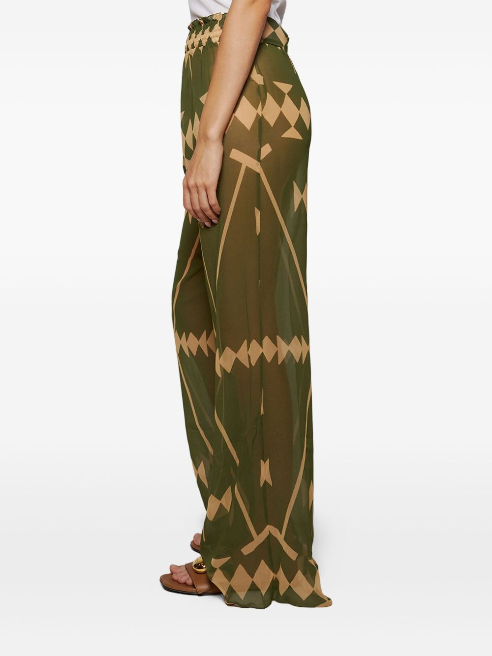 geometric-print trousers - 4