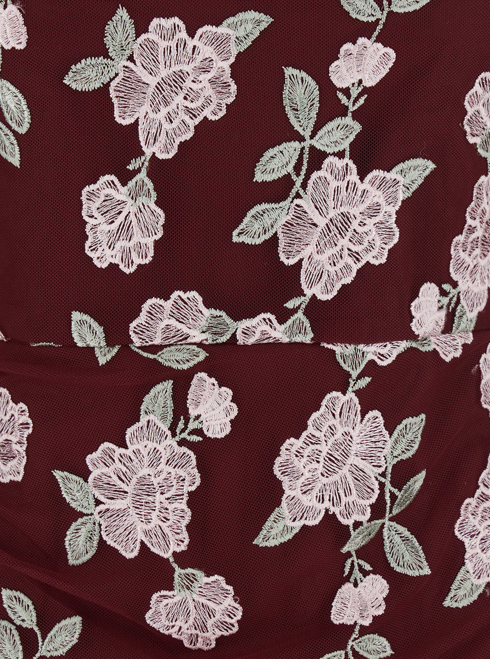 Rotate Women Bordeaux Dress With All-Over Floral Embroidery In Fabric Woman - 3