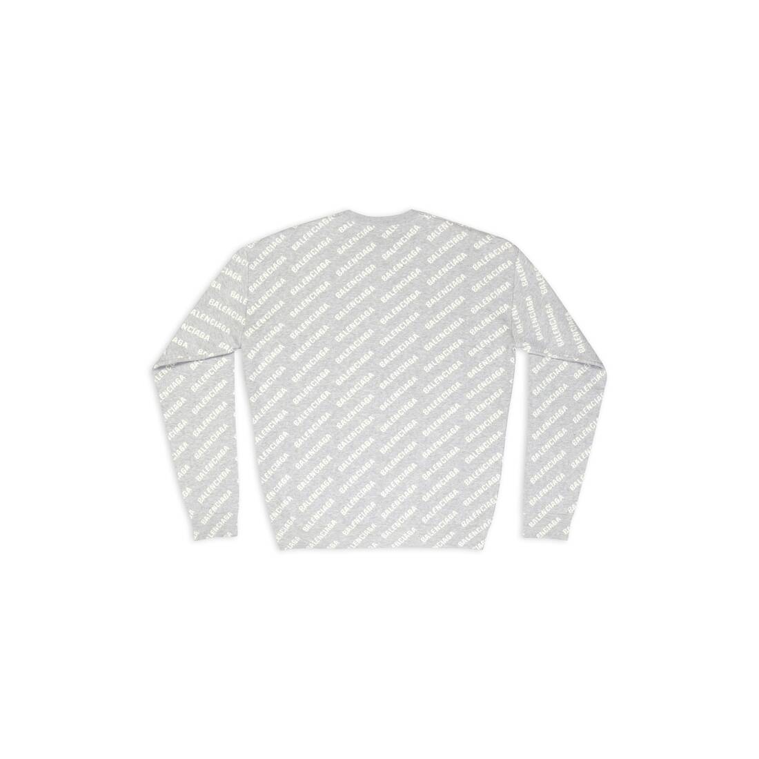 Men's Mini Allover Logo Sweater in Grey - 7