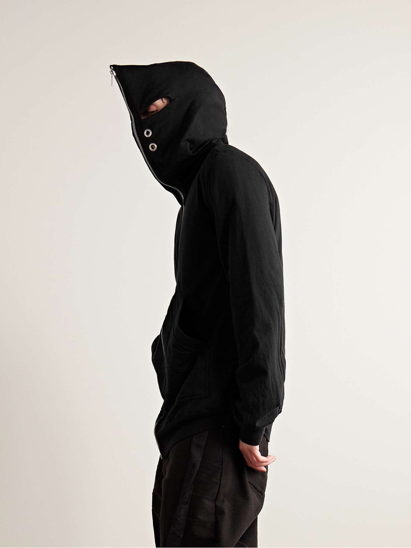 Slim-Fit Cutout Padded Cotton-Jersey Zip-Up Hoodie 3