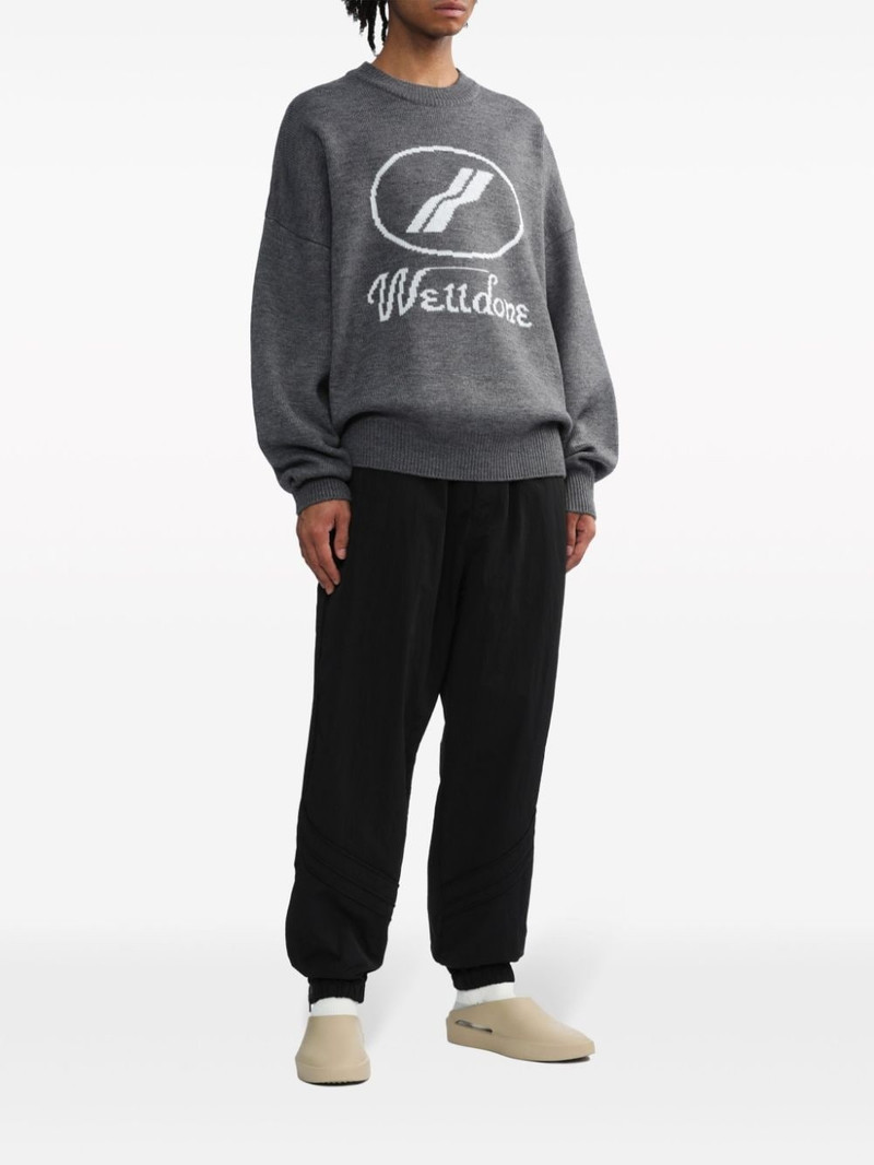 We11done logo-intarsia jumper outlook