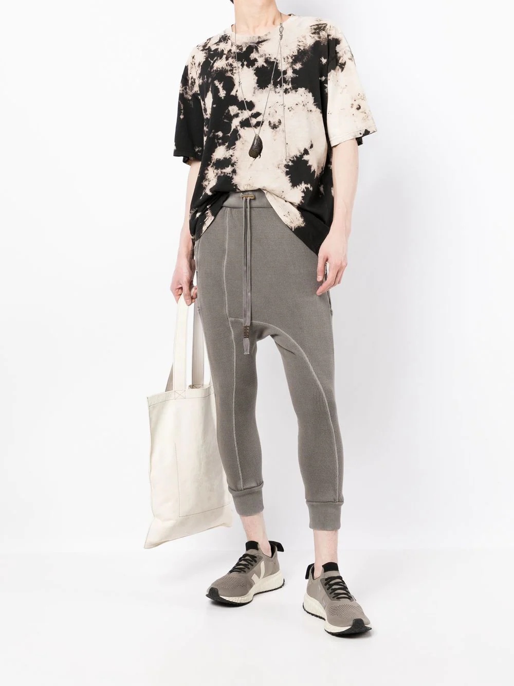 cropped drop-crotch track pants - 2